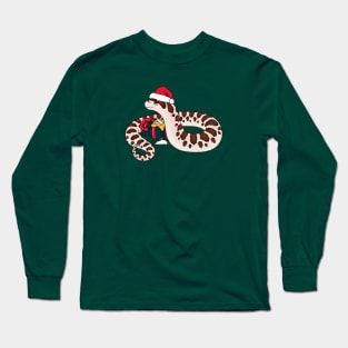 Arctic Western Hognose Snake, Christmas Edition Long Sleeve T-Shirt